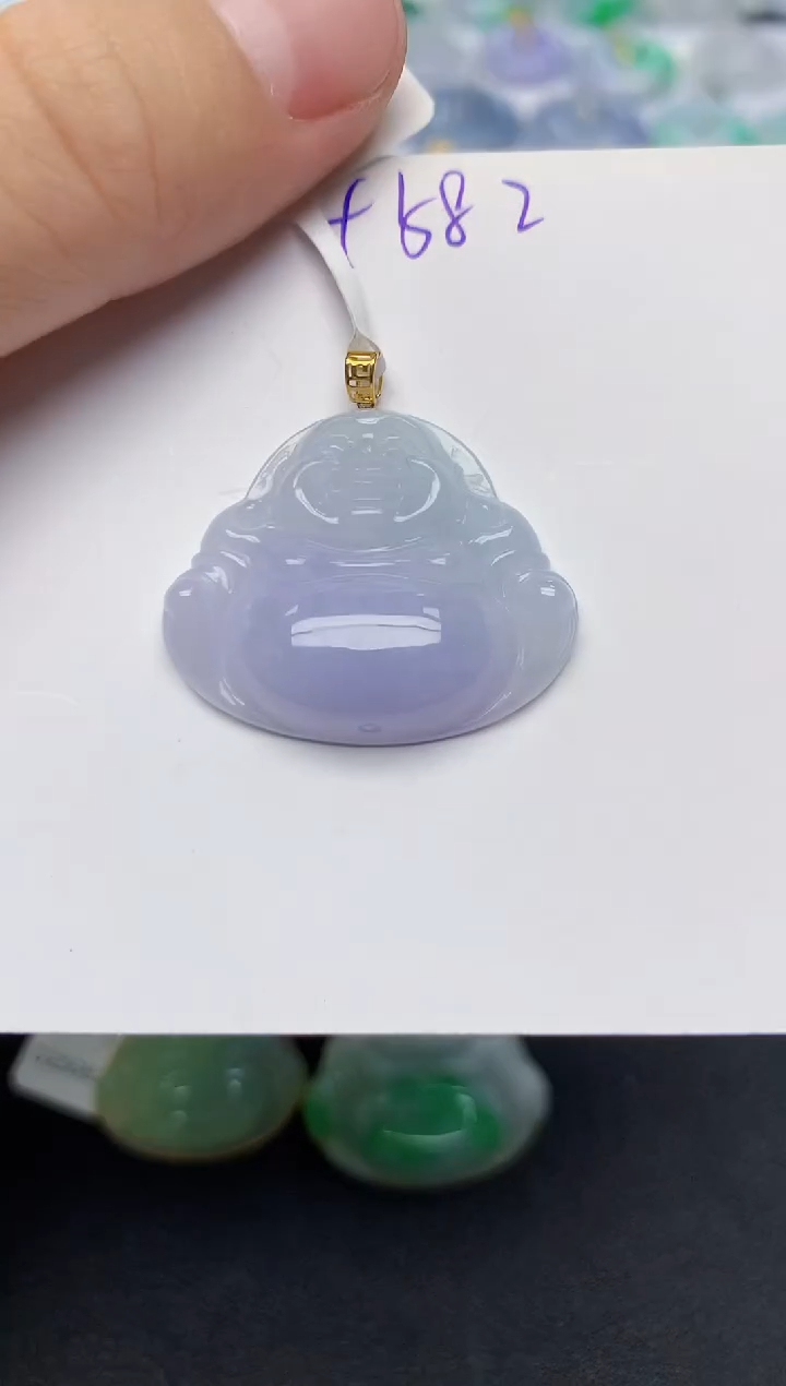 颈饰18K金镶嵌翡翠天然缅甸A货翡翠百元以上9元证书费自理