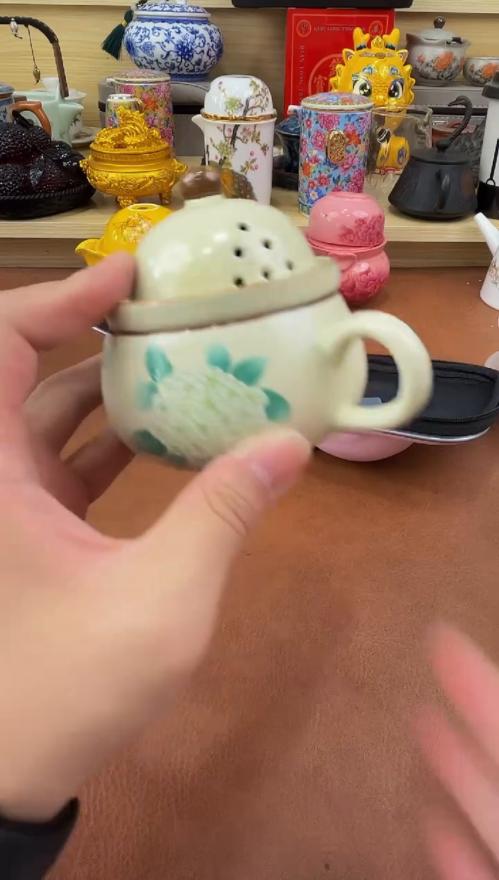 陶瓷茶具摆件旅行套组