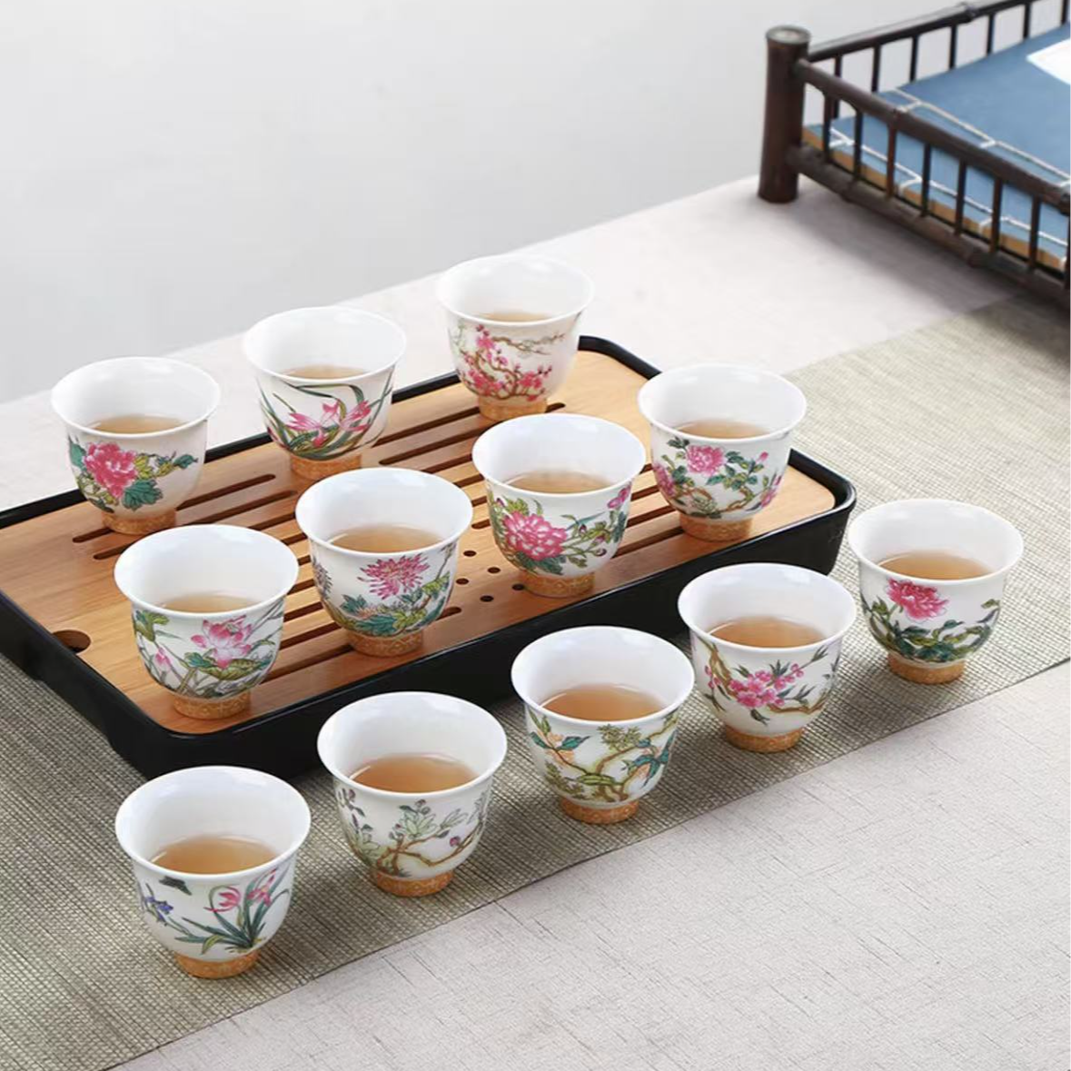 【厂长瓷业】十二花神杯套装
