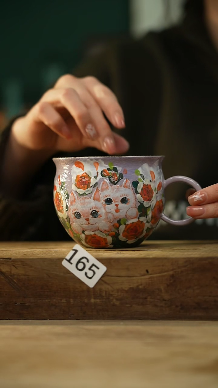 【闪购商品】瓷片油画风·彩绘·设计师石一款