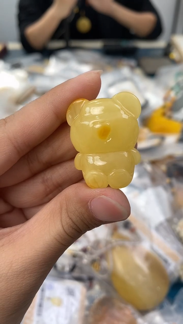【闪购商品】琥珀裸石未镶嵌天然琥珀蜜蜡小熊