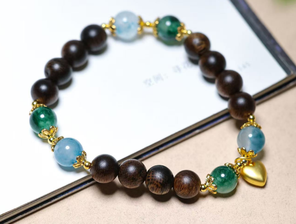 增香沉香木爱心手串-EFZ3153TZYB