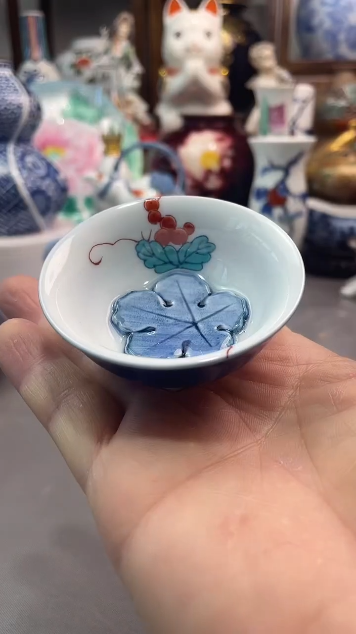 瓷片鲁山茶杯一一一