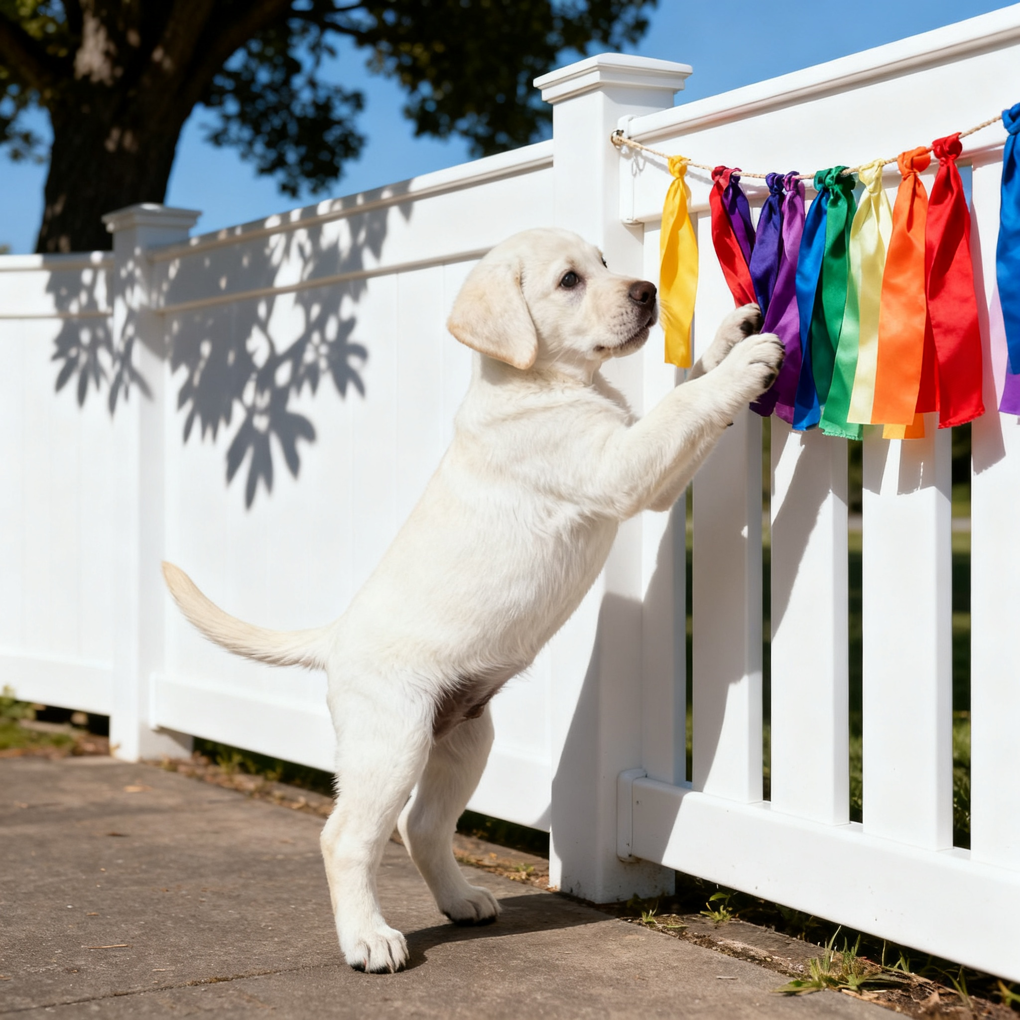 拉布拉多幼犬工作犬巡回犬白色不掉毛听话活泼看家大骨架家庭宠物
