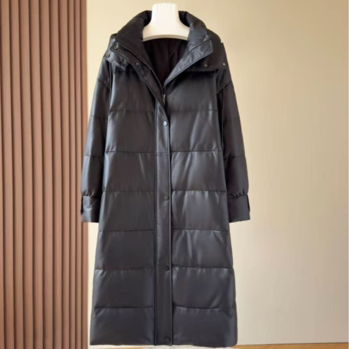 【火苗】 真皮鹅绒服时尚百搭加绒加厚外套