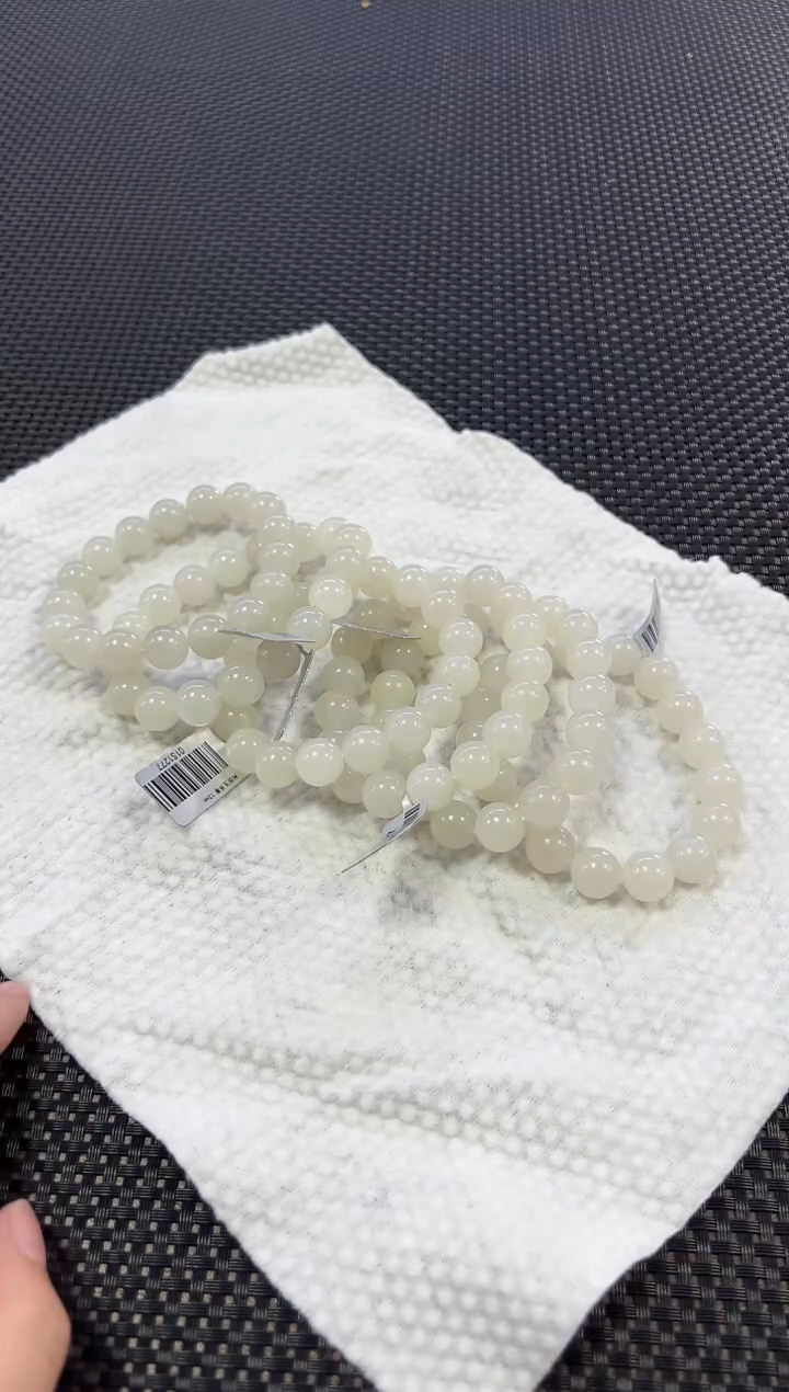 【闪购商品】和田玉手串未镶嵌羊脂白玉手串约12mm+（多样性发一件）