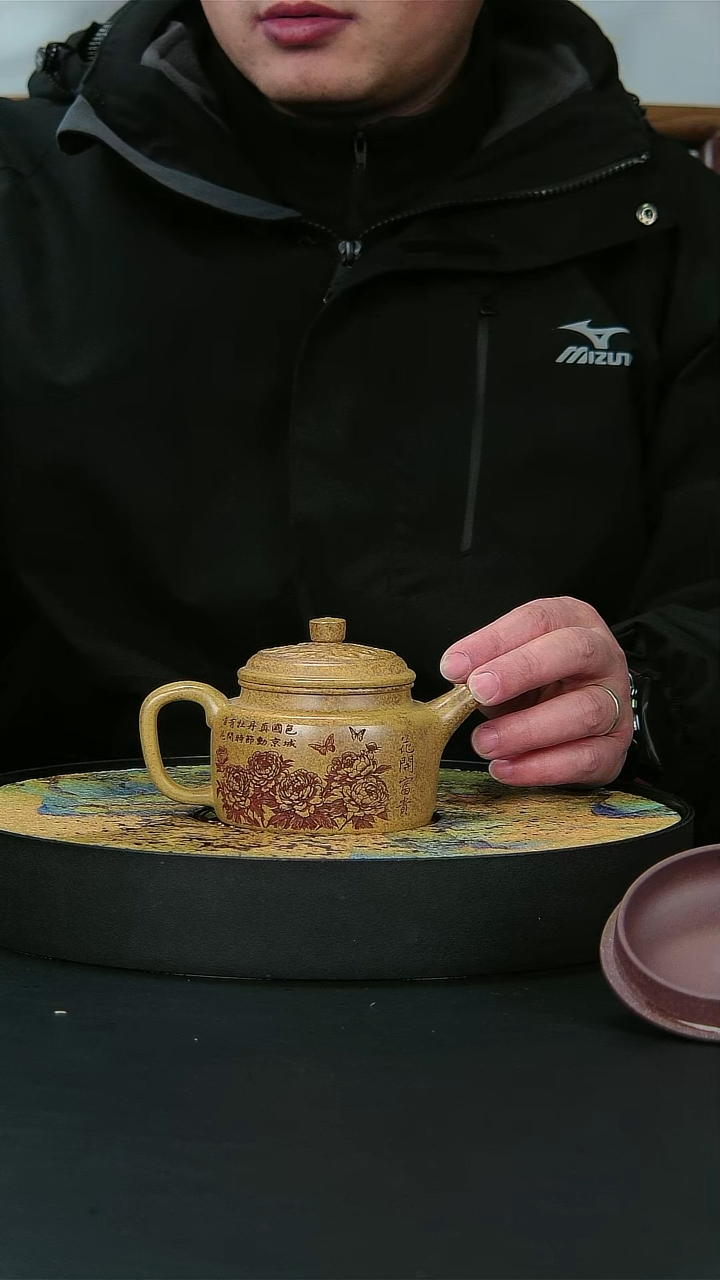 【闪购商品】紫砂茶壶花开富贵德钟