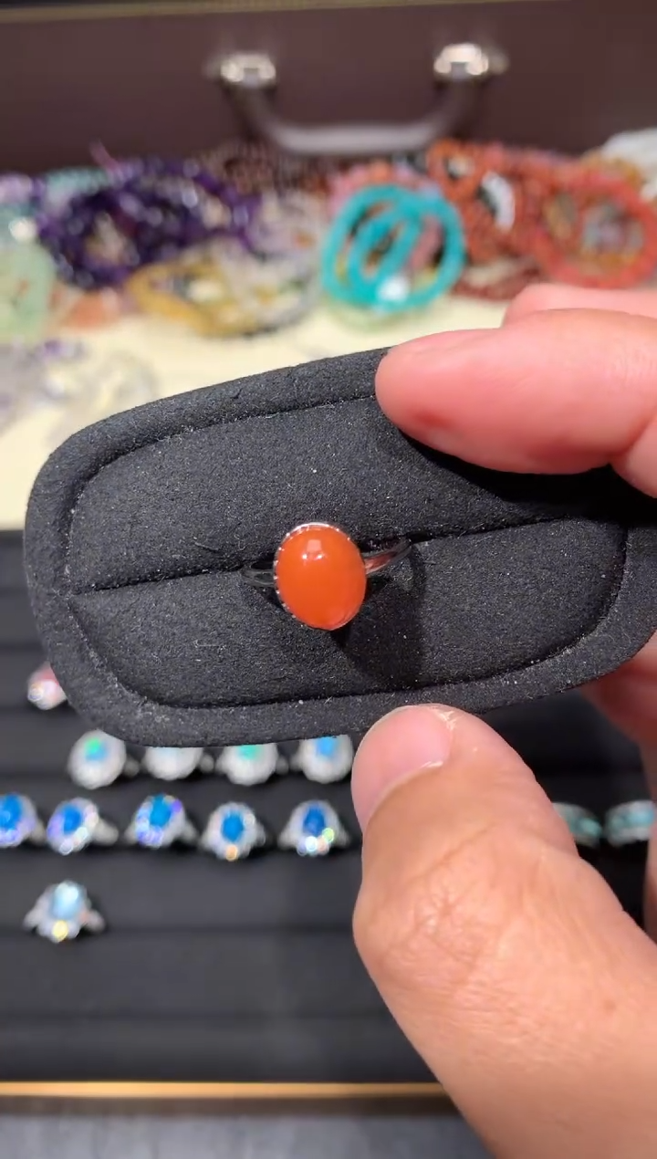 未镶嵌南红玛瑙戒指G17【多样性发其一】