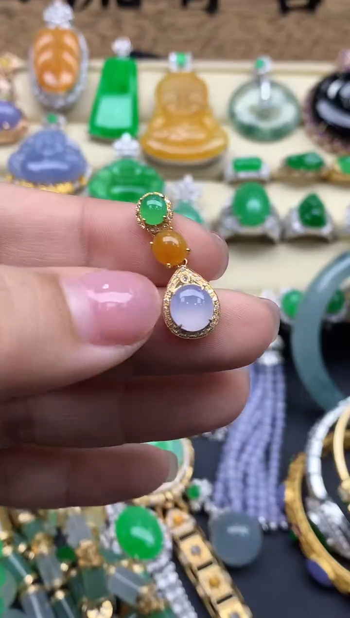 【闪购商品】翡翠颈饰18K金镶嵌410-中国好珍宝