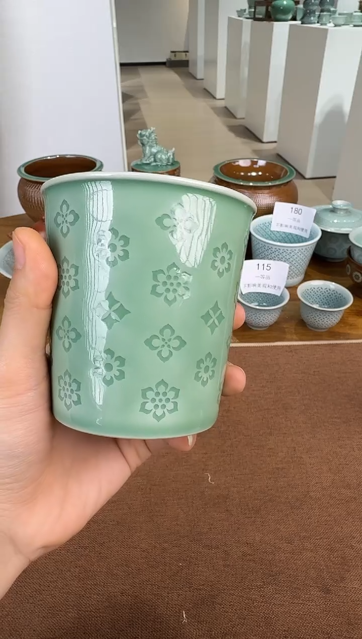 青瓷手工茶器包邮11