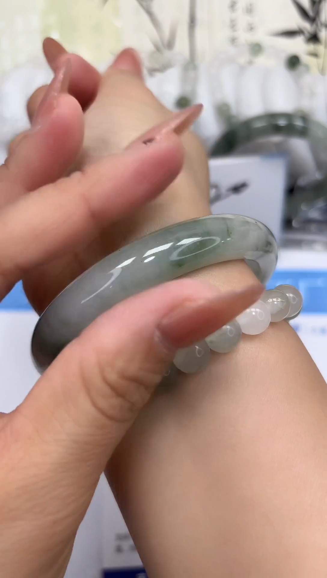 未镶嵌手镯石英质玉A202-61/62/63