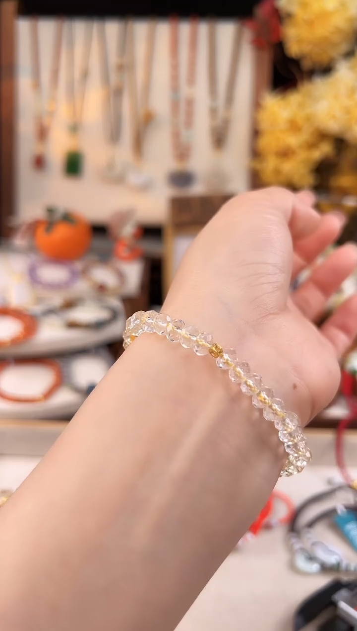 【闪购商品】水晶手绳18K金镶嵌@@A921B014580