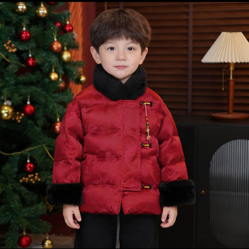 现货2025秋冬季新品萌娃穿搭加厚男女童棉服外套39539