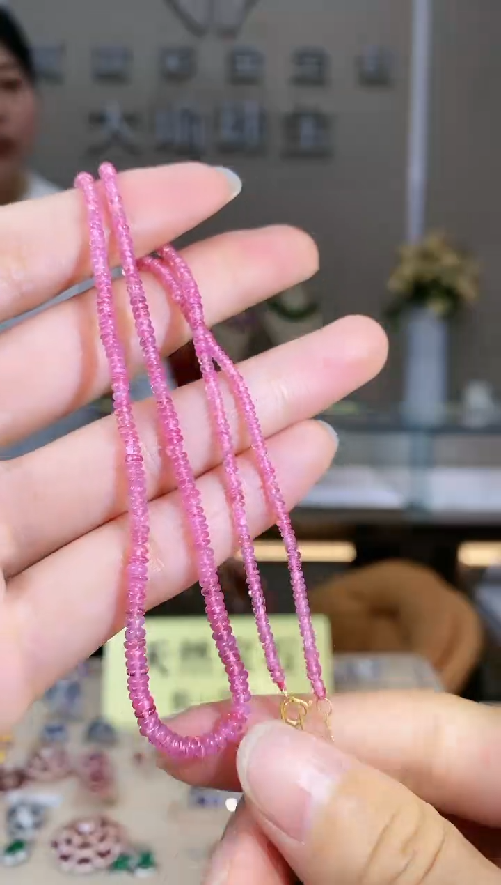 【闪购商品】尖晶石颈饰18K金镶嵌颈饰