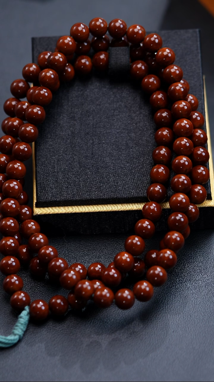 手串橄榄核卞*生正圆光珠11