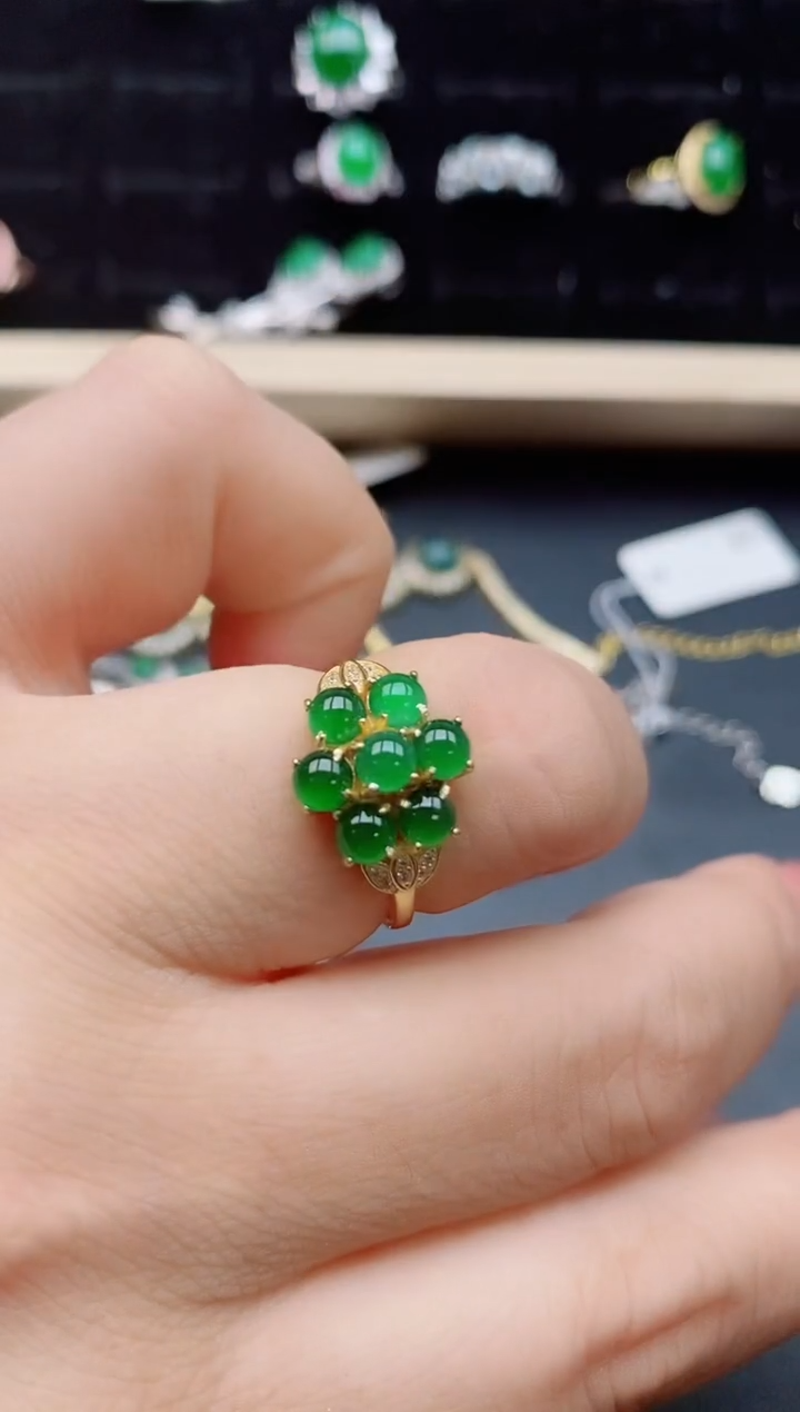 【闪购商品】翡翠戒指银S925镶嵌321321