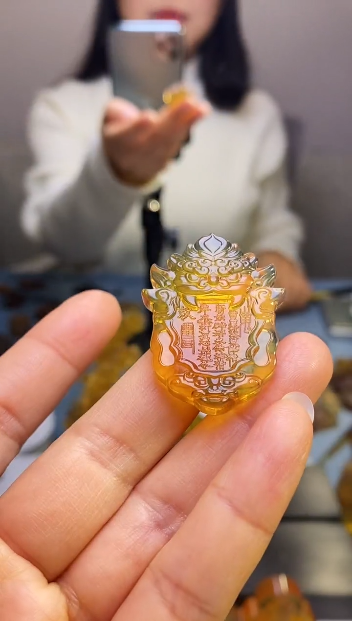 【闪购商品】琥珀颈饰未镶嵌SN2-39（山鬼令牌）