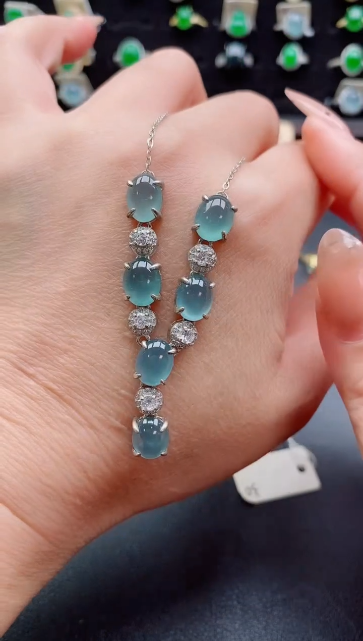 套链银S925镶嵌翡翠1