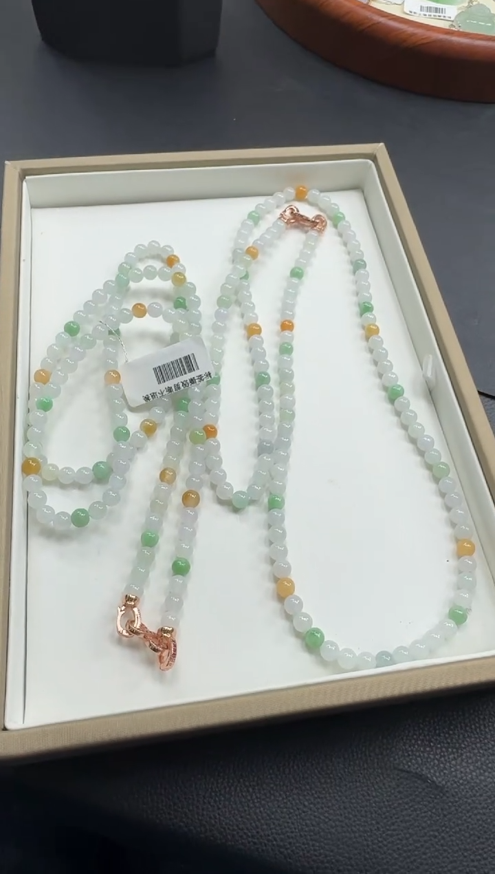 【闪购商品】翡翠颈饰未镶嵌YM1-621珠串项链多样性发一