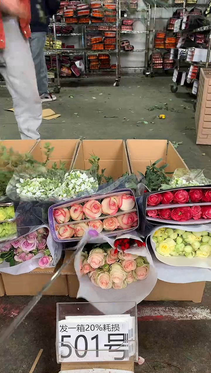 501号♥中通不指定随机颜色含20%耗损发一箱鲜花