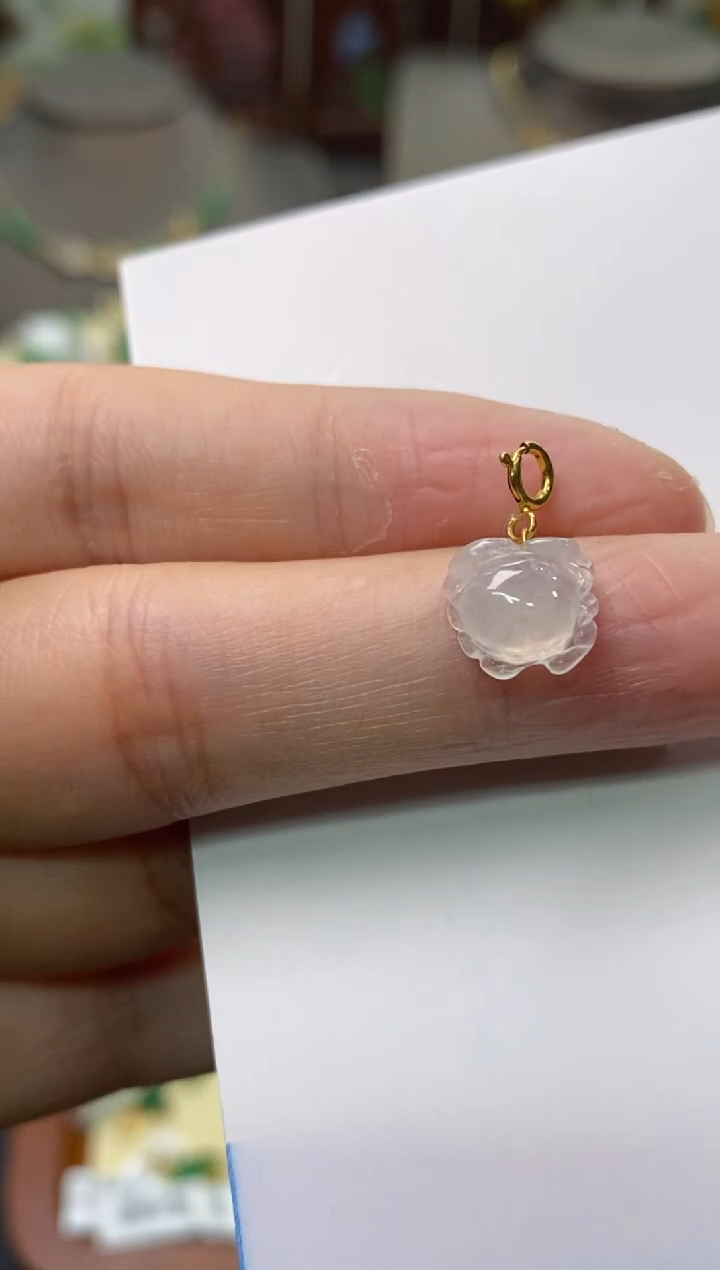 【闪购商品】翡翠颈饰18K金镶嵌净货13950