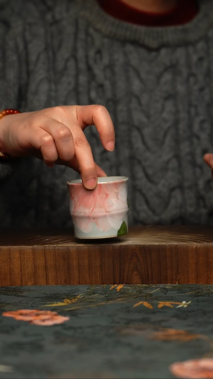 瓷片手工手绘釉下彩同款