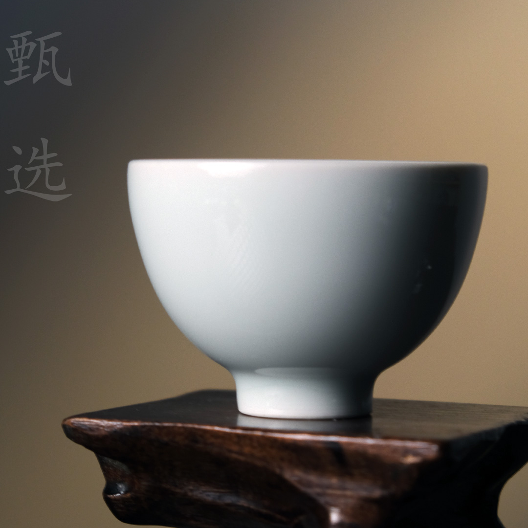 器度甄选 天予窑 玉青小普洱杯 汝窑