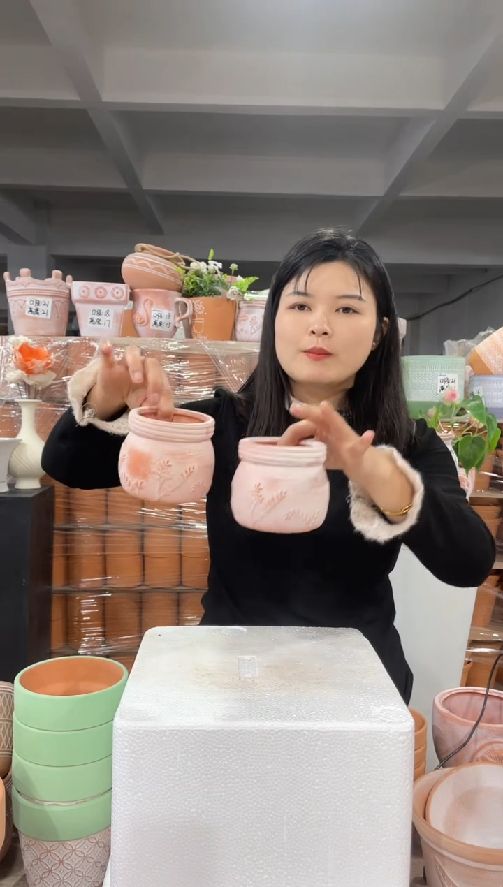 【闪购商品】红陶复古树叶糖罐9-9两个