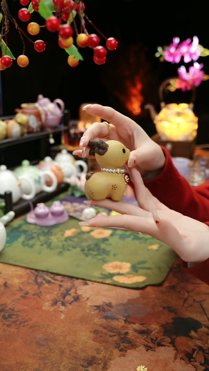 【闪购商品】一鹿有你紫砂茶宠摆件+链子