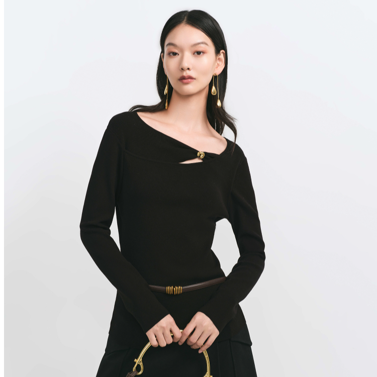 HPLY设计师气质女针织衫毛针织衫修身女针织衫HME41650020