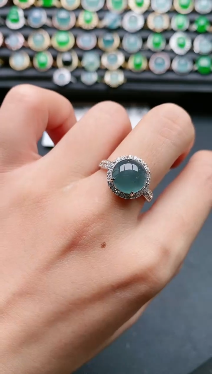 【闪购商品】翡翠戒指银S925镶嵌1111