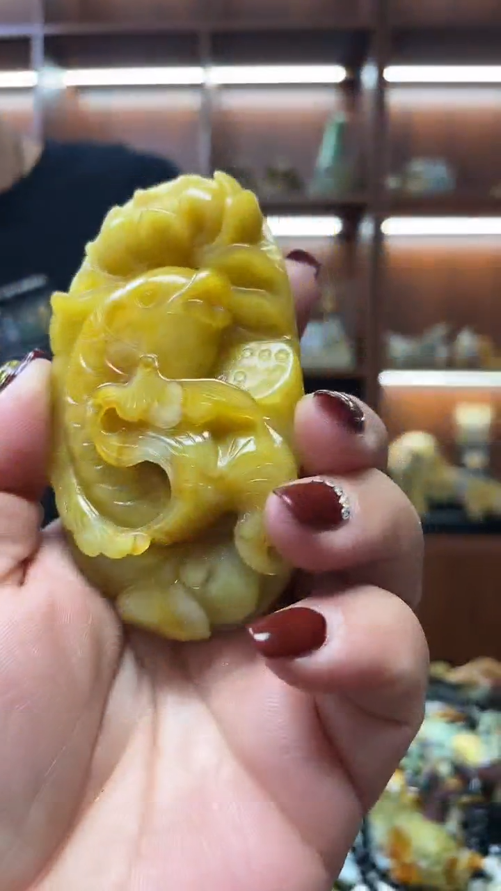 未镶嵌蛇纹石玉手把    
