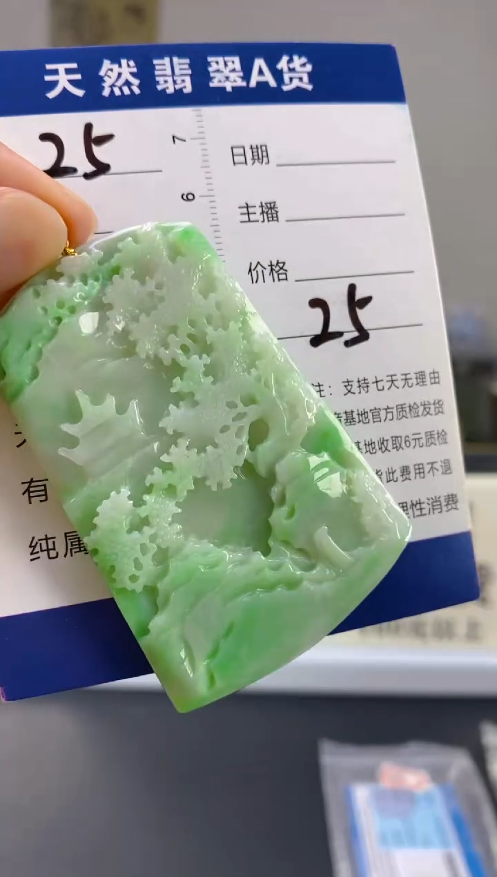 【闪购商品】翡翠颈饰18K金镶嵌天然A货翡翠