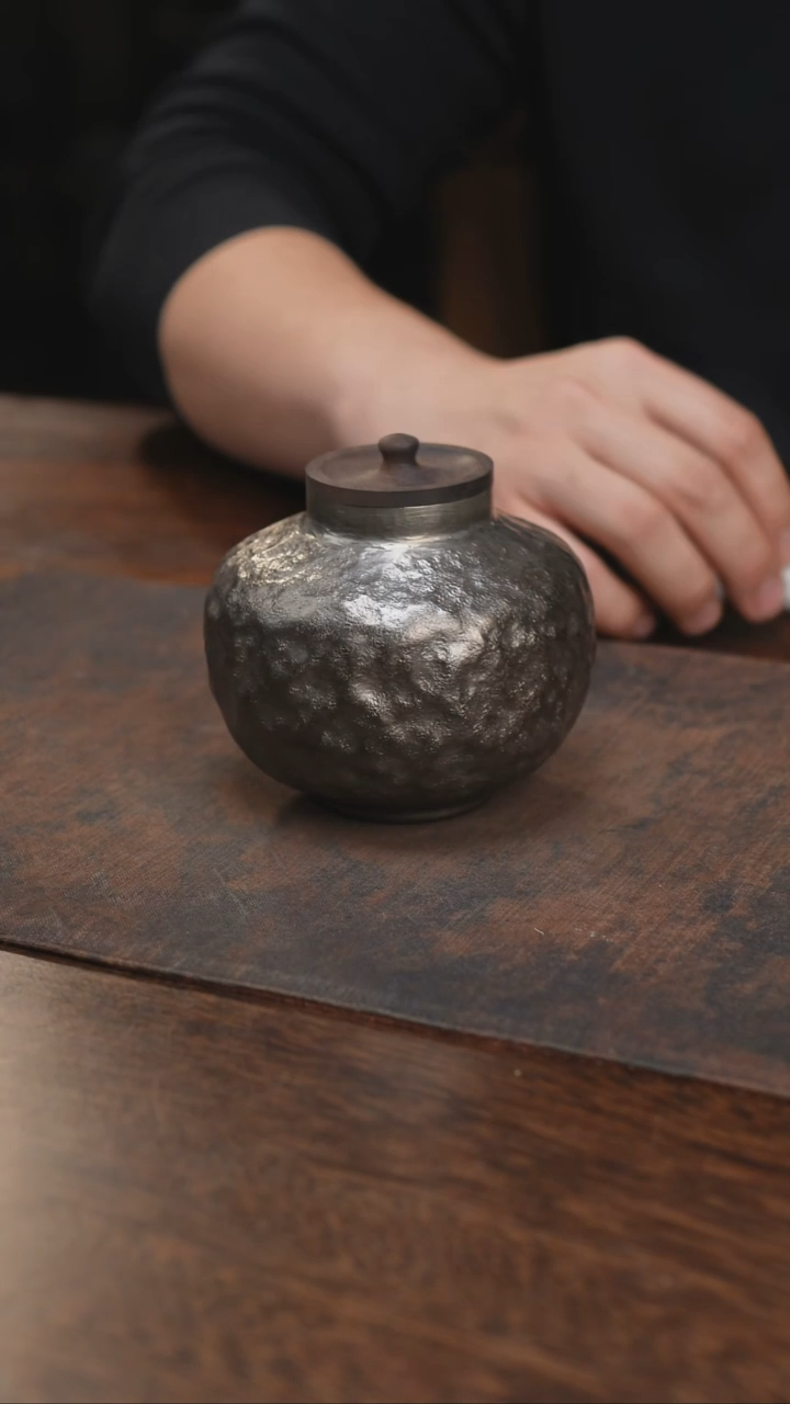 纯锡木塞茶叶罐茶仓4