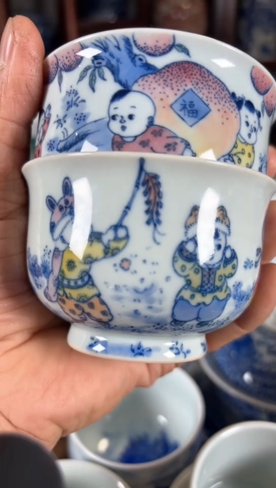 【闪购商品】杯瓷器杯子瓷器杯子两个