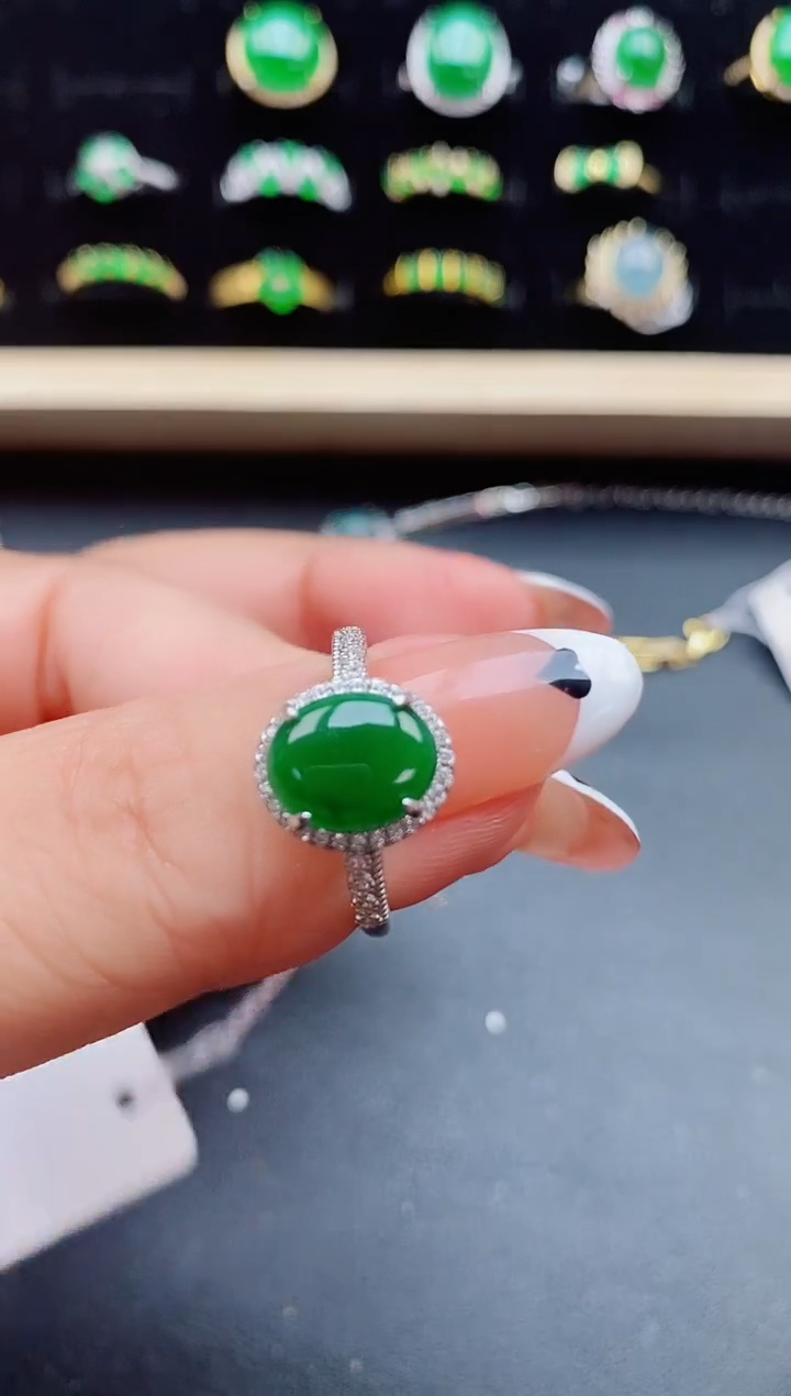 【闪购商品】翡翠戒指银S925镶嵌321321