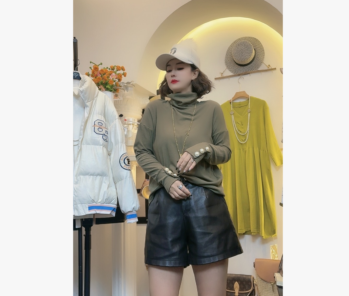 D25110213韩系新款加厚保暖打底上衣内搭简约服饰