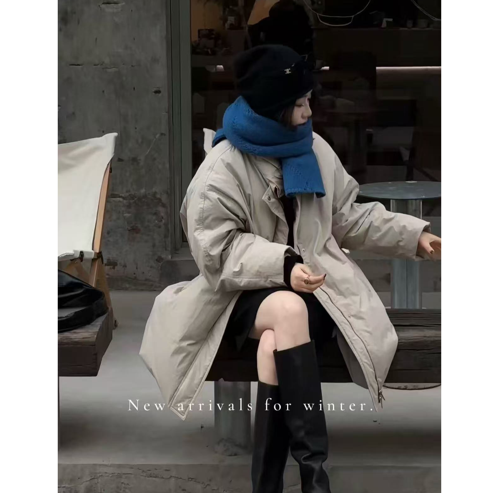 MOON【羽绒系列追光者】秋冬白鹅绒立领工装风羽绒服11226