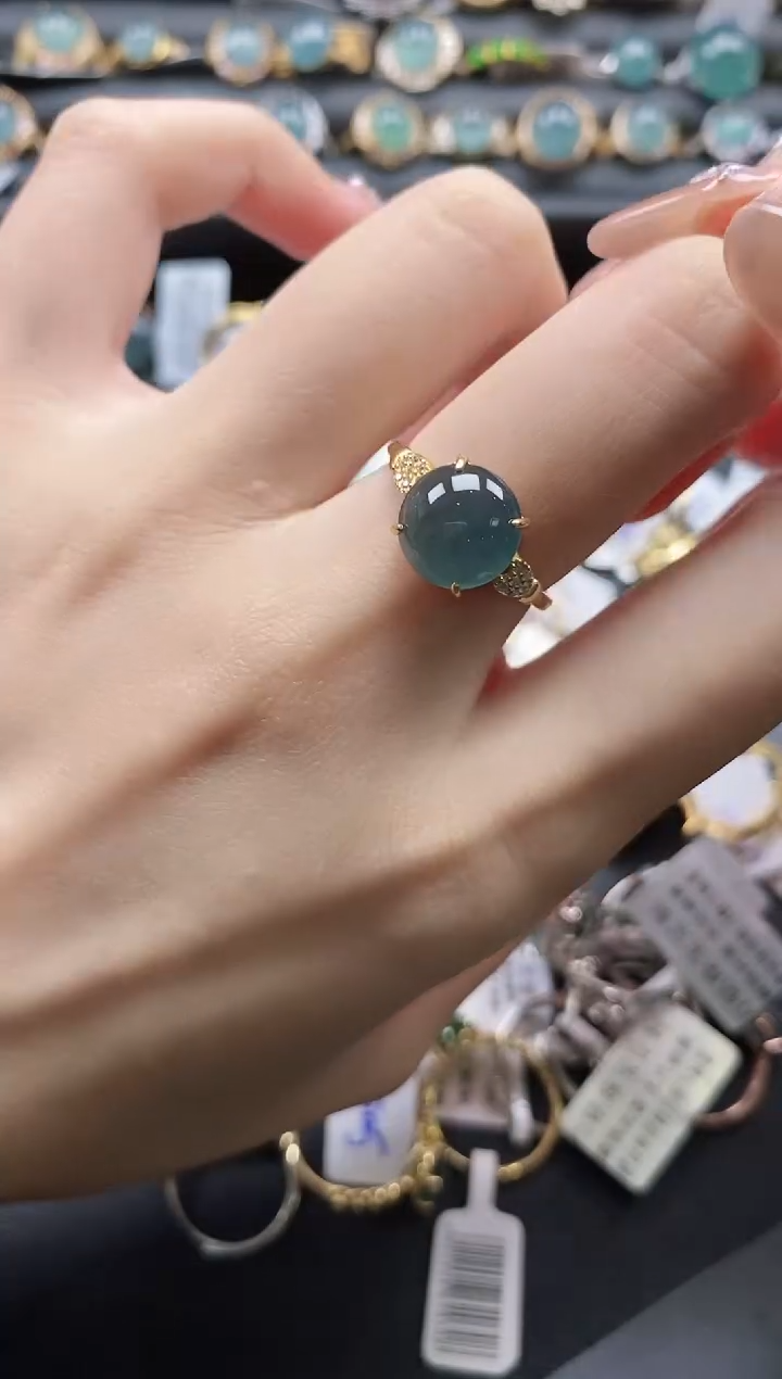 【闪购商品】翡翠戒指银S925镶嵌11111