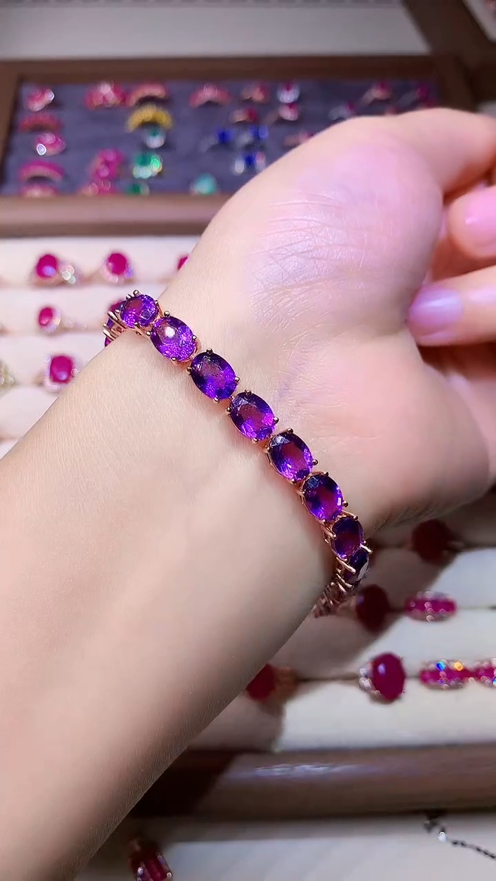 【闪购商品】紫晶手链银S925镶嵌0000