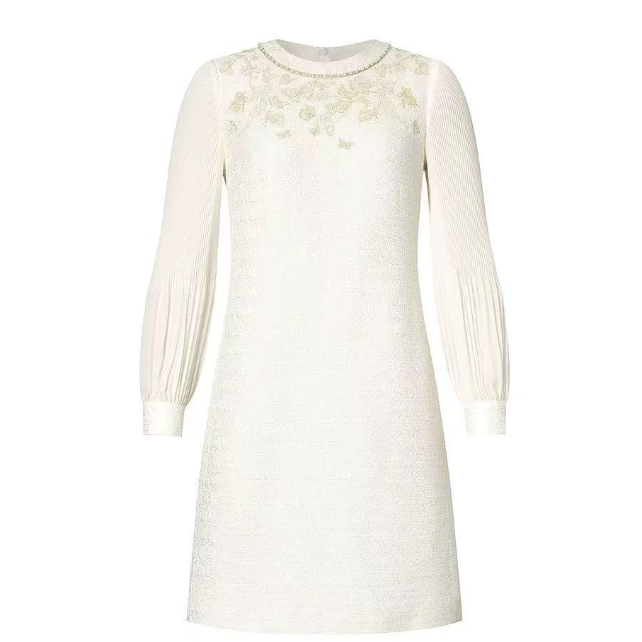 GXO连衣裙蕾丝圆领女装针织连衣裙LYQ0029