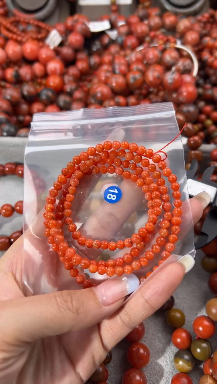 未镶嵌手串南红玛瑙4+