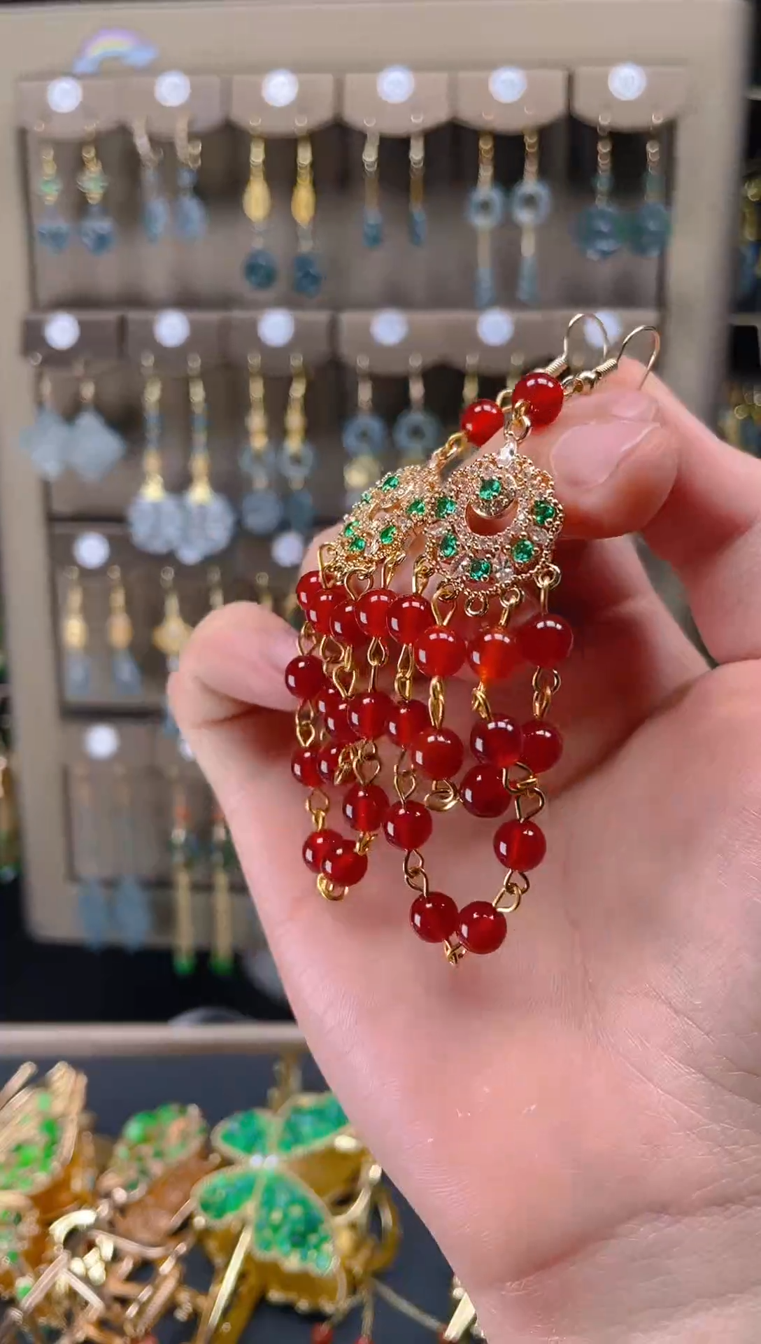 【闪购商品】玛瑙/玉髓耳饰合金045玛瑙饰品