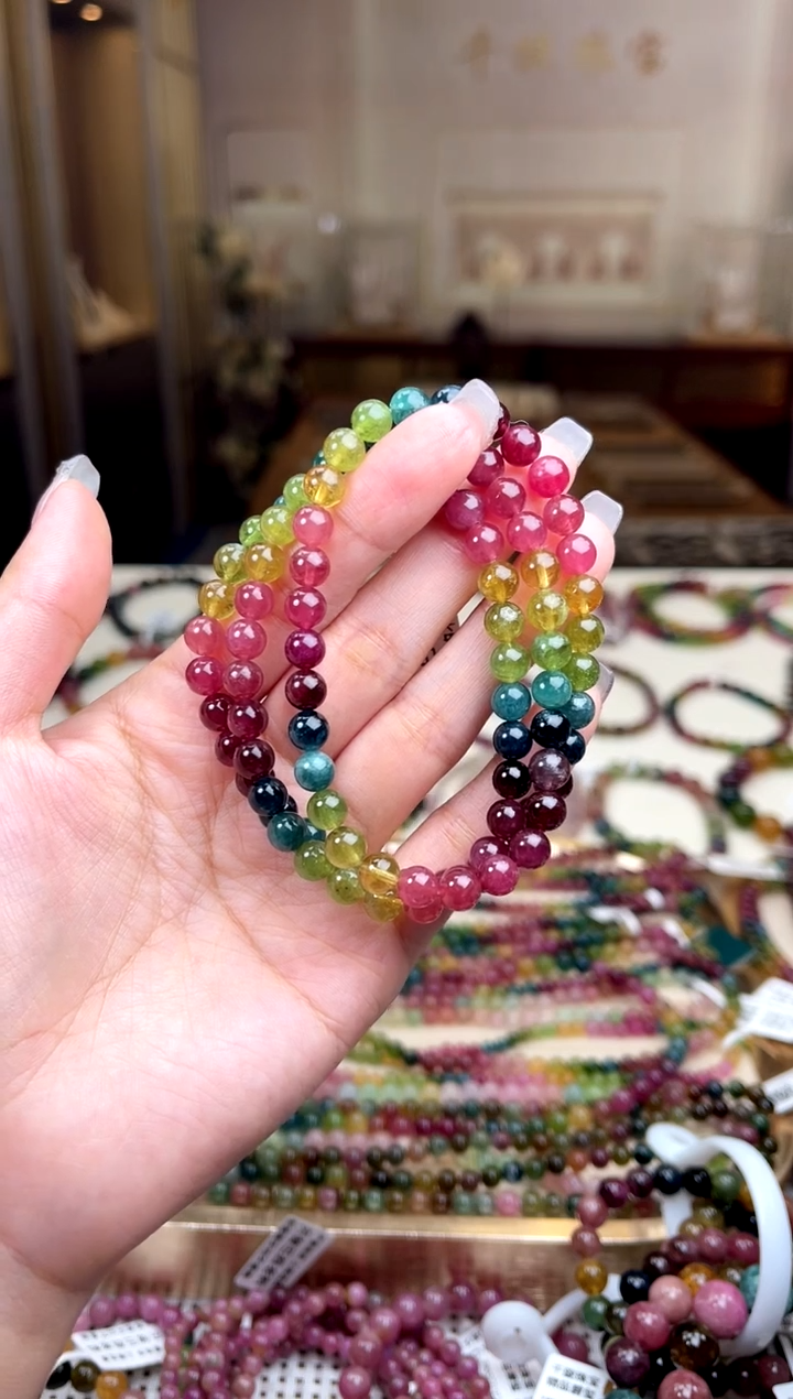 【闪购商品】碧玺/未镶嵌6mm+碧玺多圈多样性发货