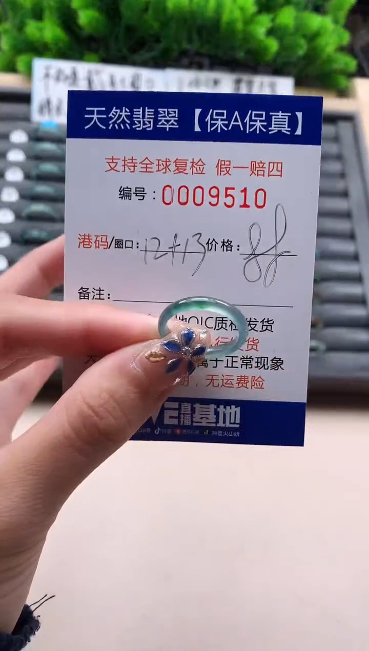 未镶嵌戒指翡翠天然  9510