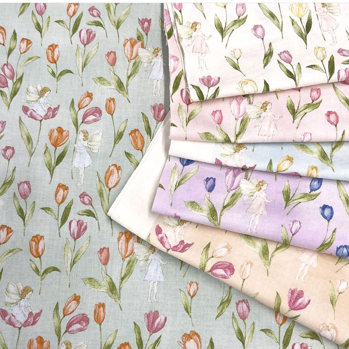 【国内现货】COSMO 郁金香花仙子20支平纹棉手工diy包袋布料半米