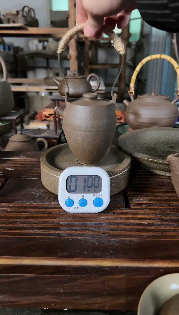 【闪购商品】冰碛岩陶制手工提梁壶