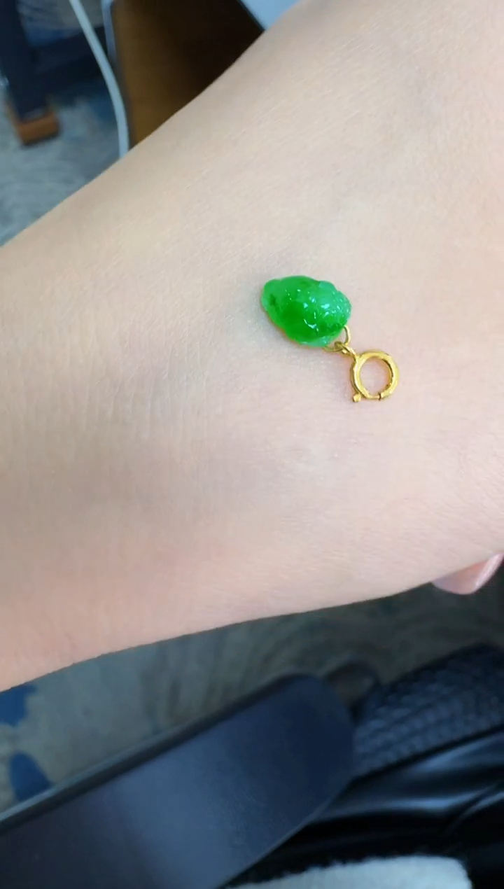 【闪购商品】翡翠颈饰18K金镶嵌缅甸翡翠A货吊坠