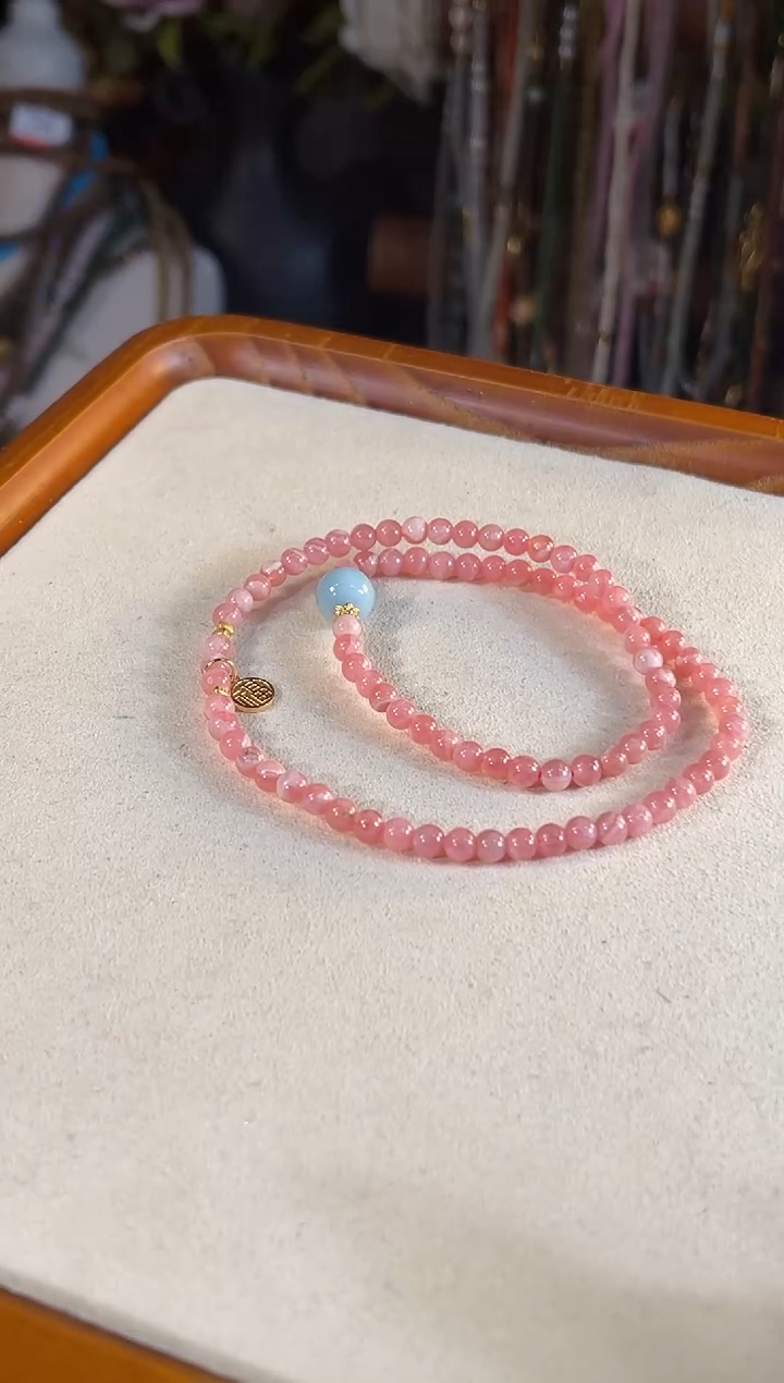 【闪购商品】菱锰矿（红纹石）手串未镶嵌多样性发货其一