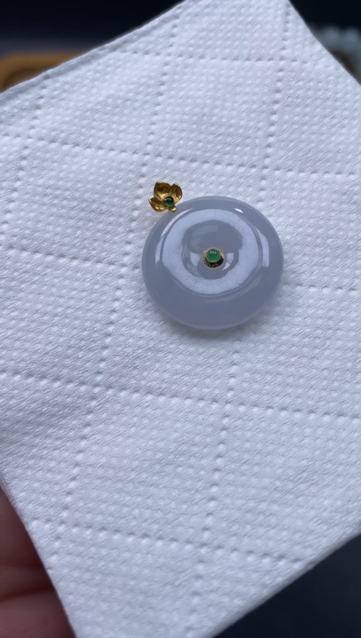 【闪购商品】翡翠颈饰18K金镶嵌5...........